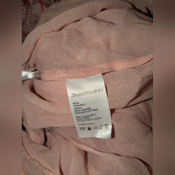 Zimmermann Castile Flared Sleeve Playsuit Size 1/Small 100% Silk $640 - Picture 11 of 12